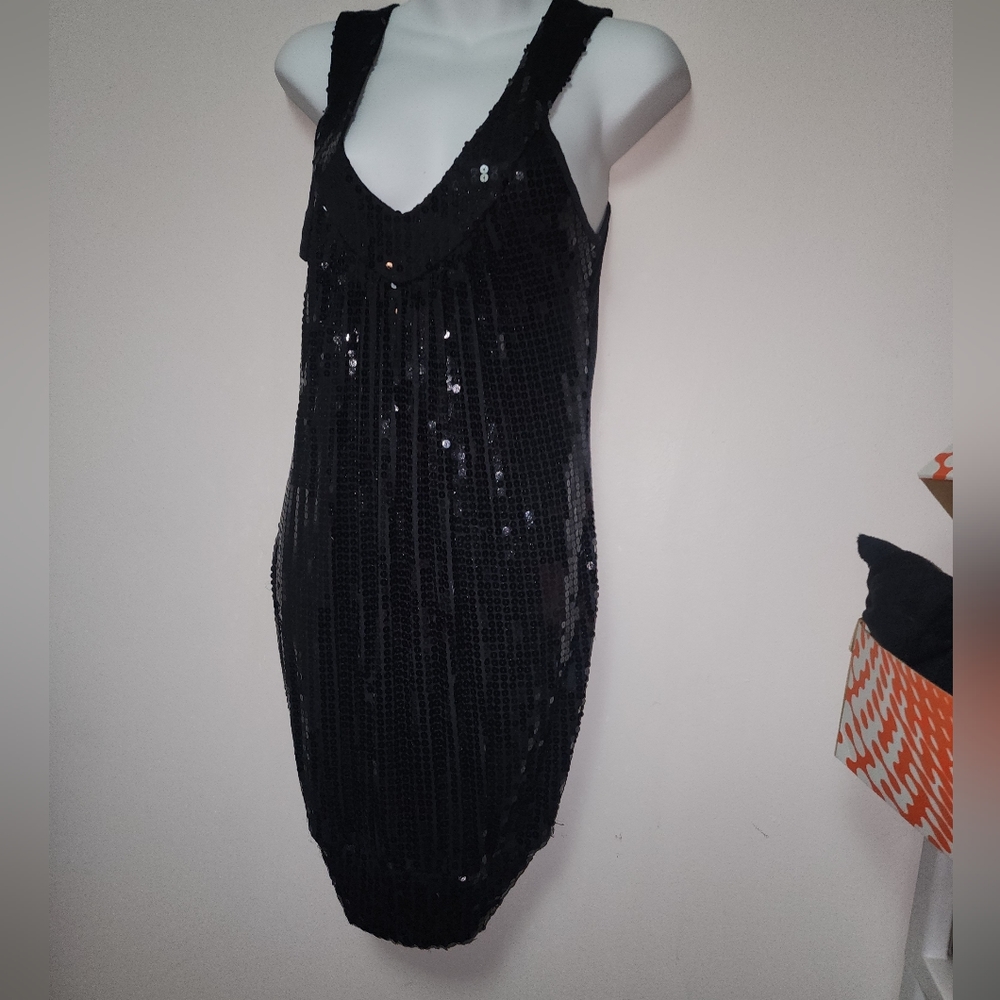 Cool Attitude Black Sequin Dress L